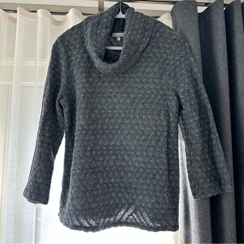 Habitat Textured Cowl Neck Sweater Gray Small